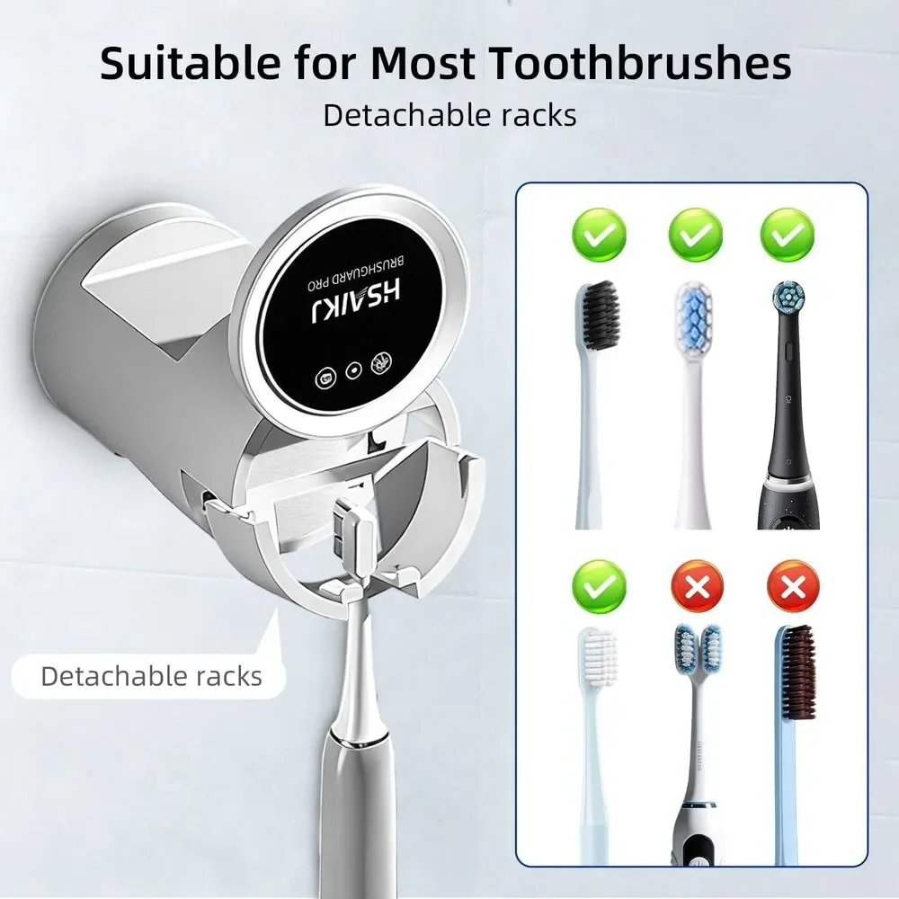 Wall Mounted Toothbrush Holder 3-in-1 Electric Toothbrush Organizer Personal Use